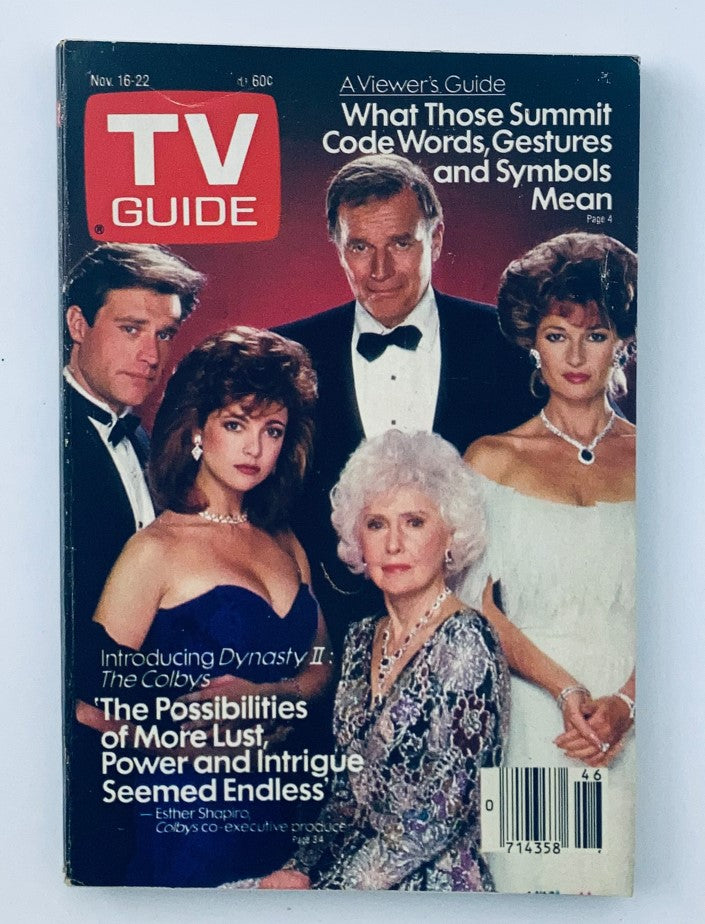 TV Guide Magazine November 16 1985 Barbara Stanwyck WA-Baltimore Ed. No Label