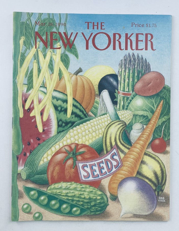 The New Yorker Full Magazine March 26 1990 Veggie Seeds by Bob Knox No Label