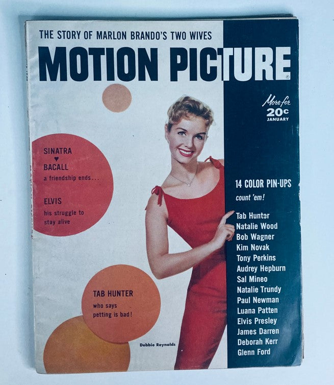 VTG Motion Picture Magazine January 1958 Vol 48 No. 564 Debbie Reynolds No Label