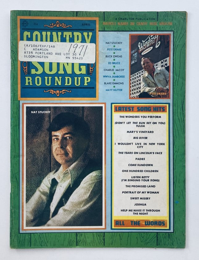 VTG Country Song Roundup Magazine April 1971 Nat Stuckey & Pete Drake