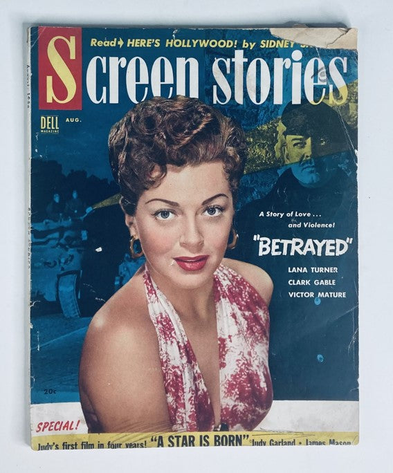 VTG Screen Stories Magazine August 1954 Vol 52 No. 2 Judy Garland No Label