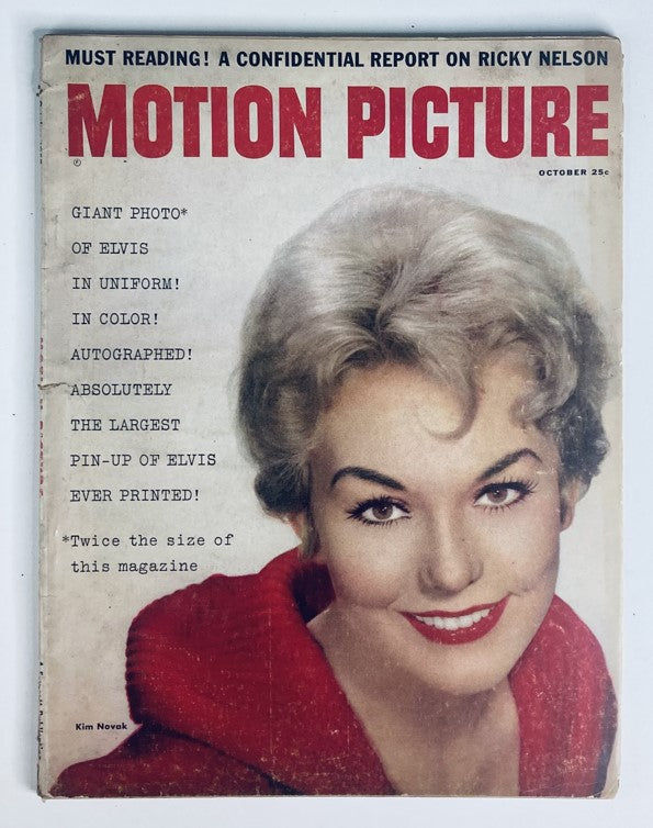 VTG Motion Picture Magazine October 1958 Vol 48 No. 573 Kim Novak No Label