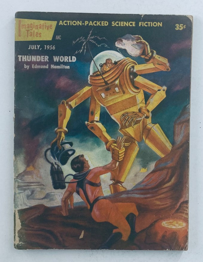 Imaginative Tales Magazine July 1956 Thunder World by Edward Hamilton No Label