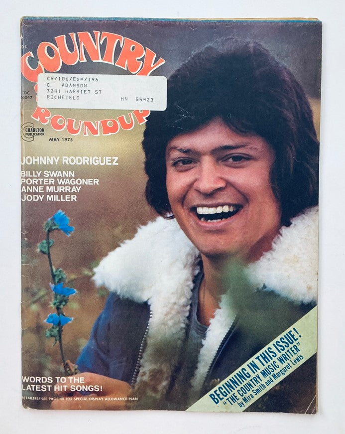 VTG Country Song Roundup Magazine May 1975 Johnny Rodriguez & Billy Swann