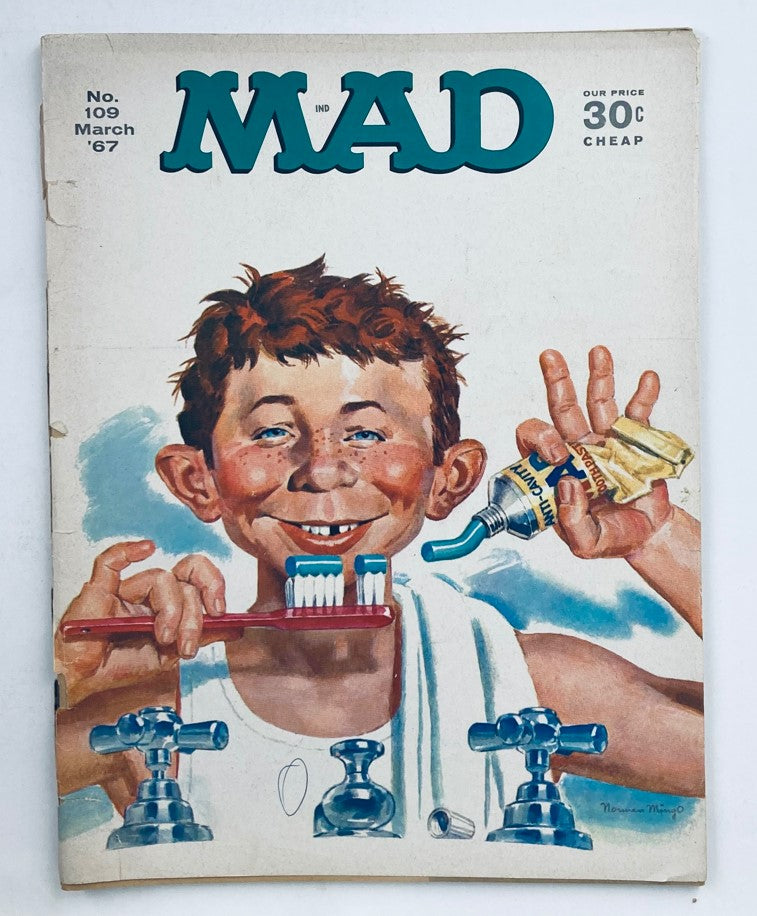 Mad Magazine March 1967 No. 109 In The Locker Room 6.0 FN Fine No Label