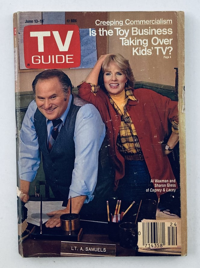 TV Guide Magazine June 13 1987 Sharon Gless Pittsburgh Metro Ed. No Label