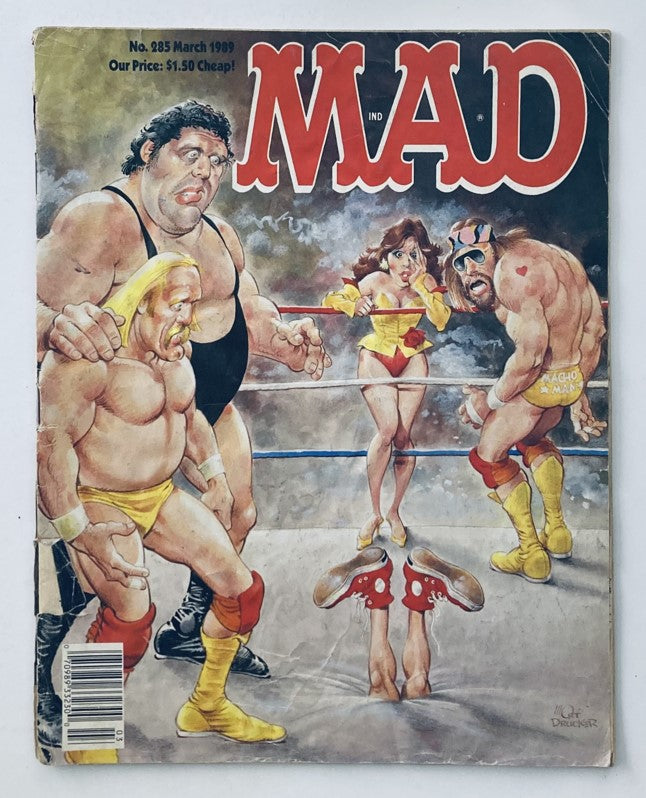 Mad Magazine March 1989 No. 285 Andre the Giant & Hulk Hogan 2.0 GD No Label