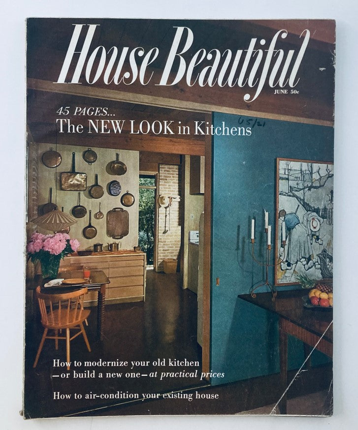 House Beautiful Magazine June 1957 The Engineered Kitchen No Label