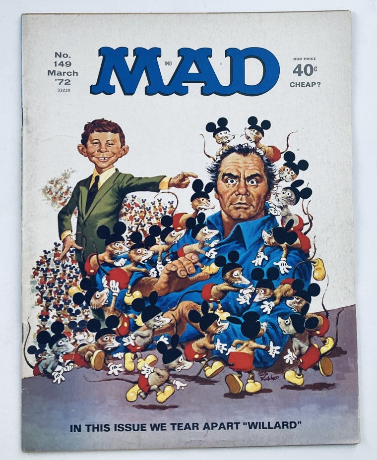 Mad Magazine March 1972 No. 149 We Tear Apart 'Willard' 6.0 FN Fine No Label