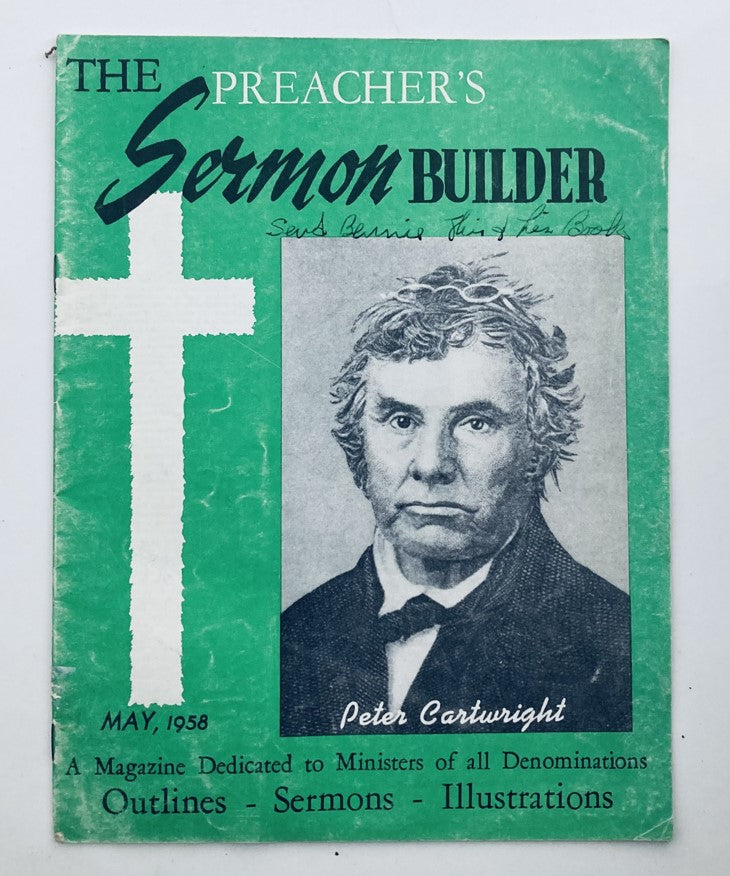 The Preacher's Sermon Builder Magazine May 1958 Peter Cartwright No Label