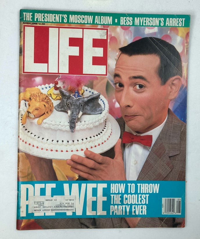 RES* VTG Life Magazine August 1988 Vol 11 No. 9 Pee-Wee Herman & Bess Myerson