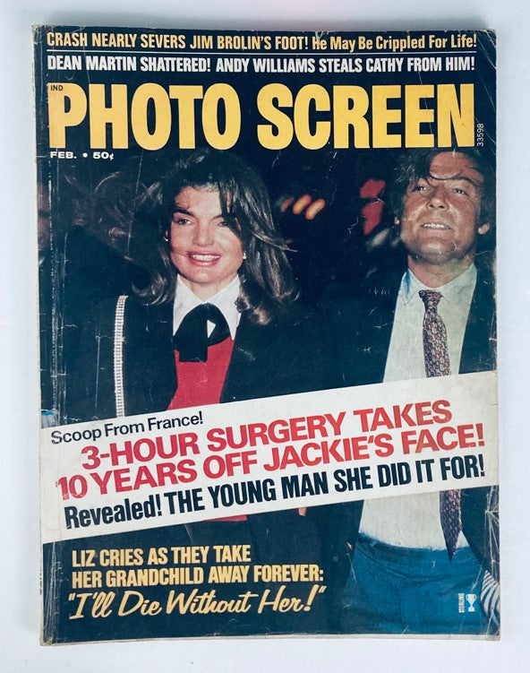 VTG Photo Screen Magazine February 1973 Vol 8 No. 3 Jackie Kennedy No Label