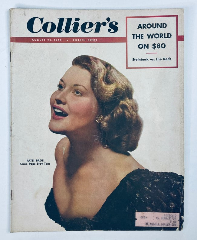 VTG Collier's Magazine August 23 1952 Vol 130 No. 8 Patti Page Pops Stay Tops