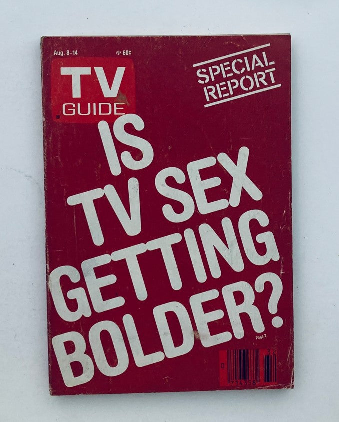 TV Guide Magazine August 8 1987 Is TV S*x Getting Bolder? PA Ed. No Label