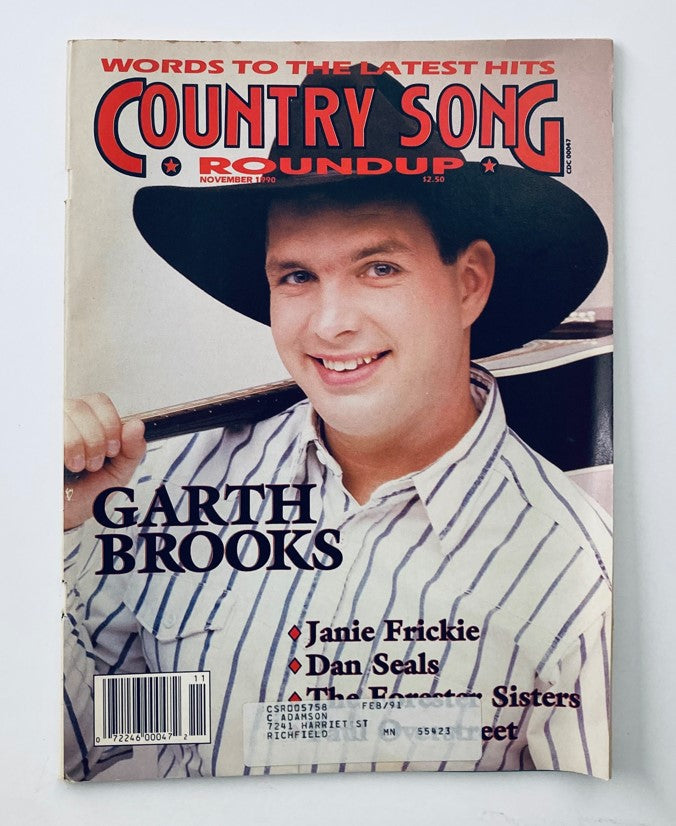 VTG Country Song Roundup Magazine November 1990 Garth Brooks & Janie Frickie