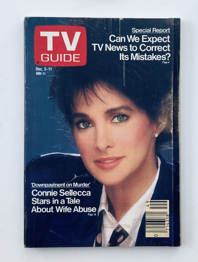 TV Guide Magazine December 5 1987 Connie Sellecca Pittsburgh Metro Ed. No Label