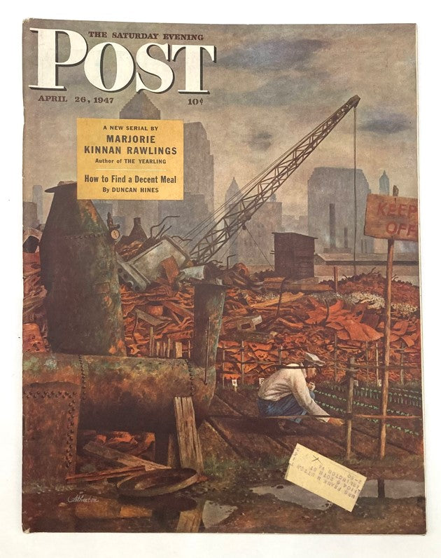 Saturday Evening Post Magazine April 26 1947 Illustrated Cover by John Atherton