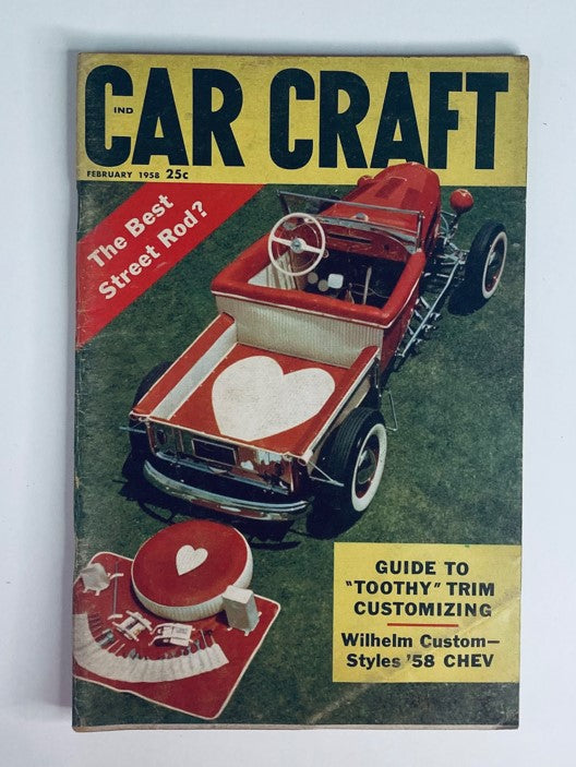 VTG Car Craft Magazine February 1958 Guide To Toothy Trim Customizing No Label