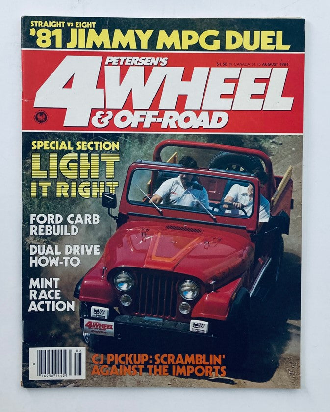 Petersen's 4 Wheel & Off-Road Magazine August 1981 Mint Race Action No Label