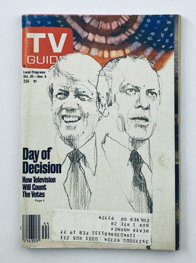 TV Guide Magazine October 30 1976 #1231 Jimmy Carter Gerald Ford Oregon State Ed