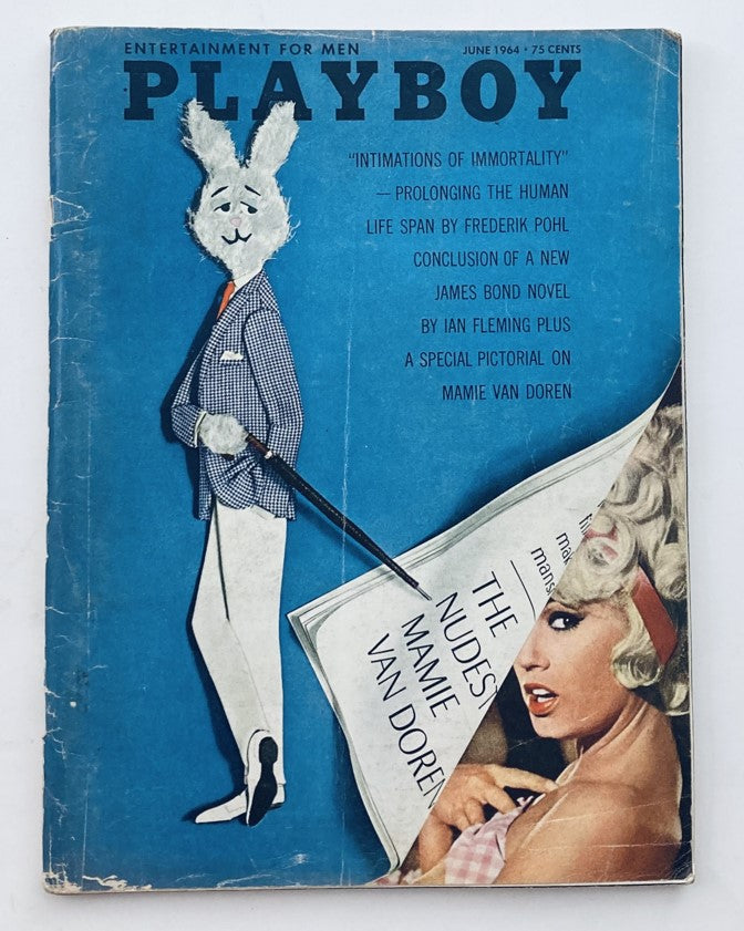 VTG Playboy Magazine June 1964 Playmate Lori Winston w Centerfold No Label