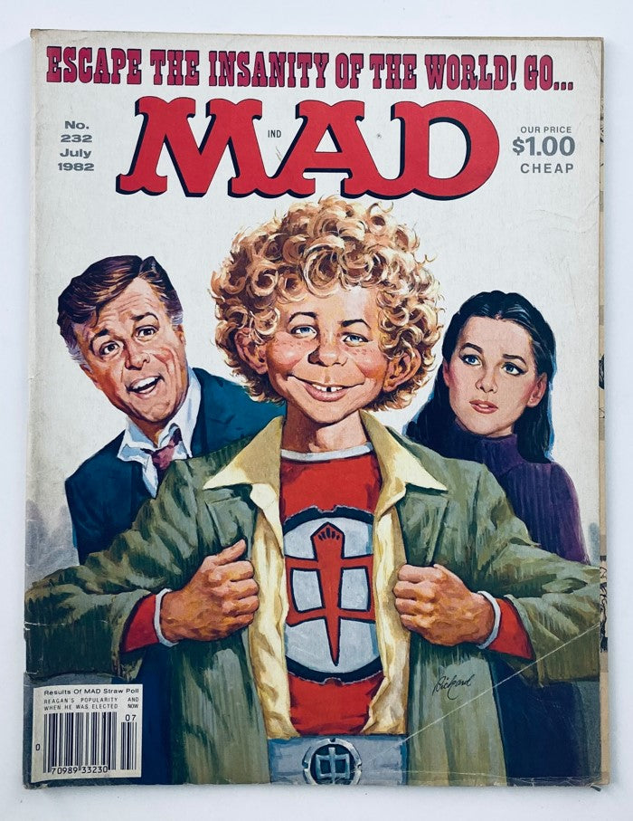 Mad Magazine July 1982 No. 232 Escape the Insanity 4.0 VG Very Good No Label