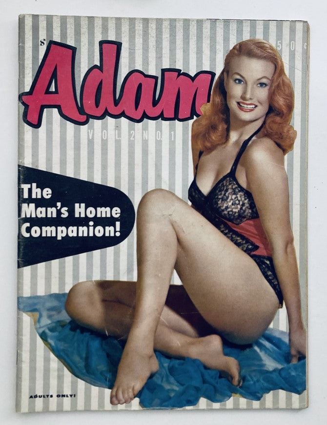 VTG Adam Magazine January 1958 Vol 2 No. 1 A Most Unusual Girl Fiction No Label