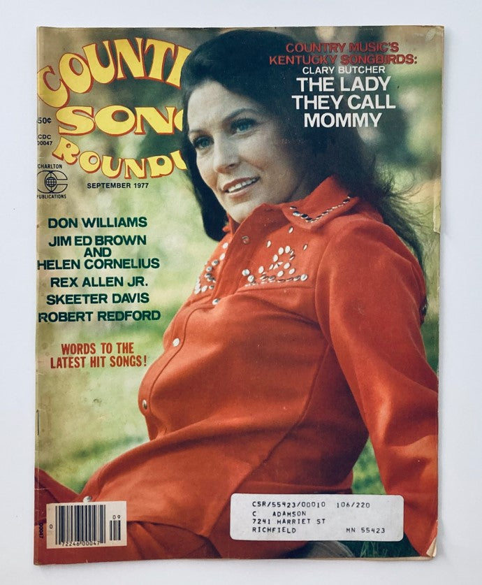 VTG Country Song Roundup Magazine September 1977 Kentucky's Clary Butcher