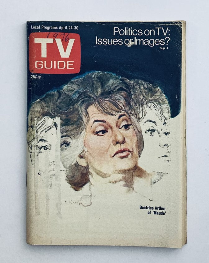 TV Guide Magazine April 24 1976 Beatrice Arthur of 'Maude' WA-Baltimore Ed.