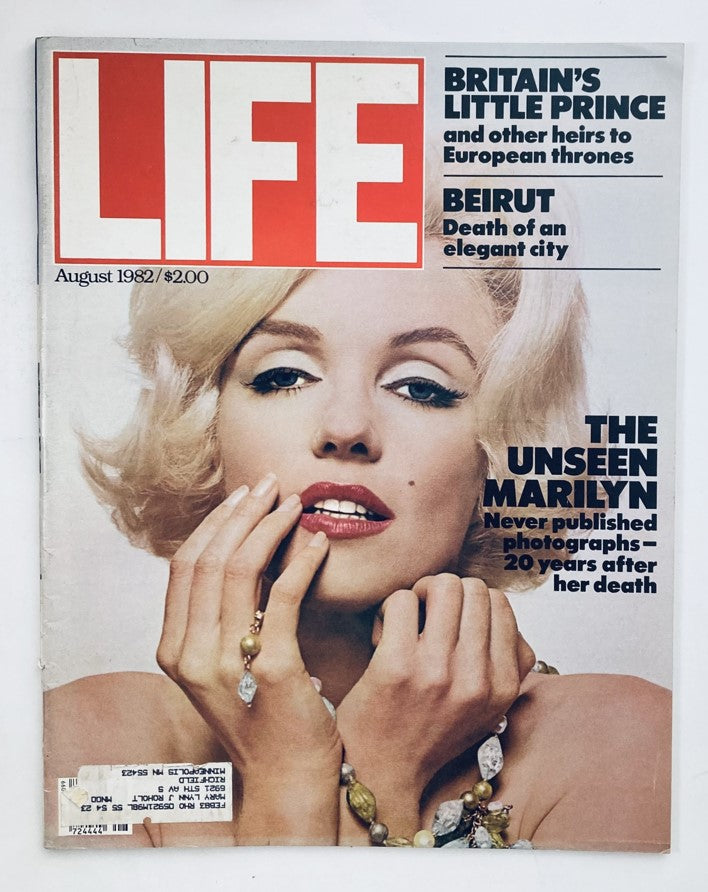 VTG Life Magazine August 1982 Vol 5 No. 8 featuring The Unseen Marilyn Monroe, showcasing never published photographs and highlighting the allure of the iconic actress.