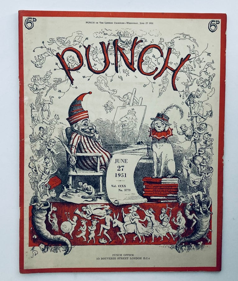 Punch Magazine June 27 1951 Vol 220 No. 5773 WWII Cartoon & Humour No Label