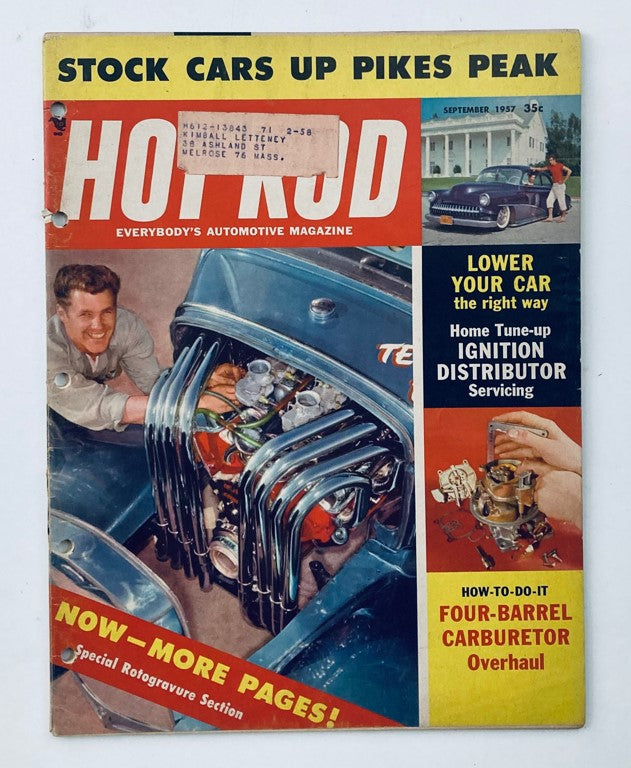 VTG Hot Rod Magazine September 1957 Vol 10 No. 9 Stock Cars Up Pikes Peak