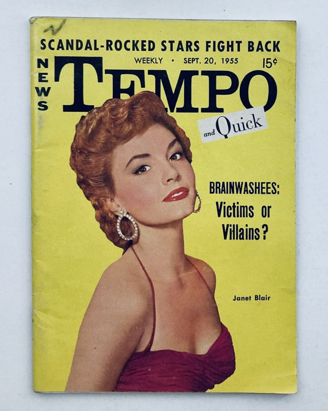 VTG Tempo & Quick Magazine September 20 1955 Janet Blair No Label