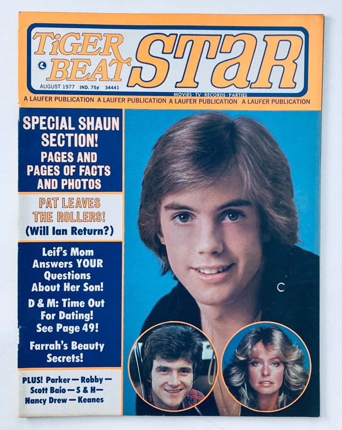 Tiger Beat Star Magazine August 1977 Shaun Cassidy, Parker Stevenson No Label