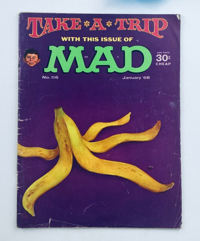 Mad Magazine January 1968 No. 116 Take A Trip 2.0 Good No Label