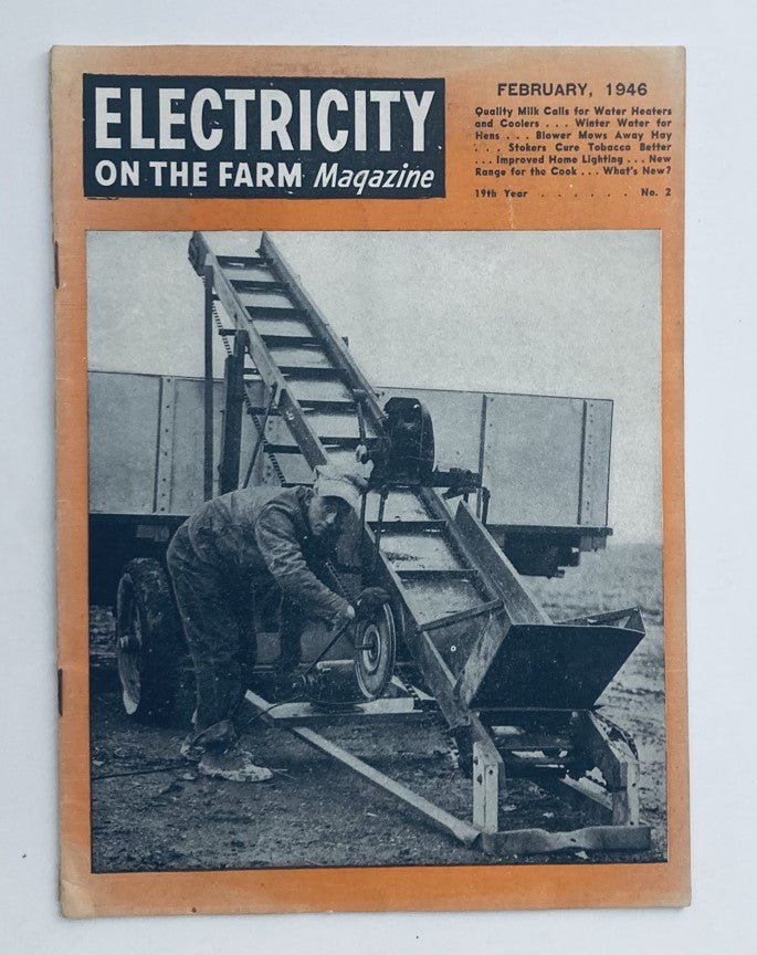 VTG Electricity on the Farm Magazine February 1946 Blower Mows Away Hay