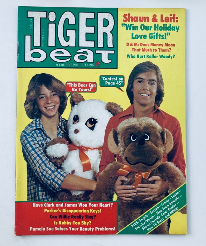 VTG Tiger Beat Magazine December 1977 Shaun Cassidy, Leif Garret VG No Label