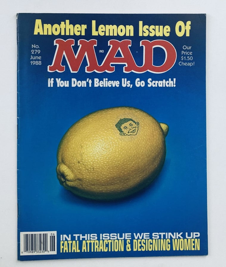 Mad Magazine June 1988 No. 279 Another Lemon Issue 6.0 FN Fine No Label