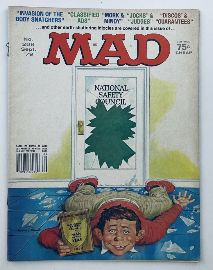 Mad Magazine September 1979 No. 209 National Safety Council 6.0 FN Fine No Label