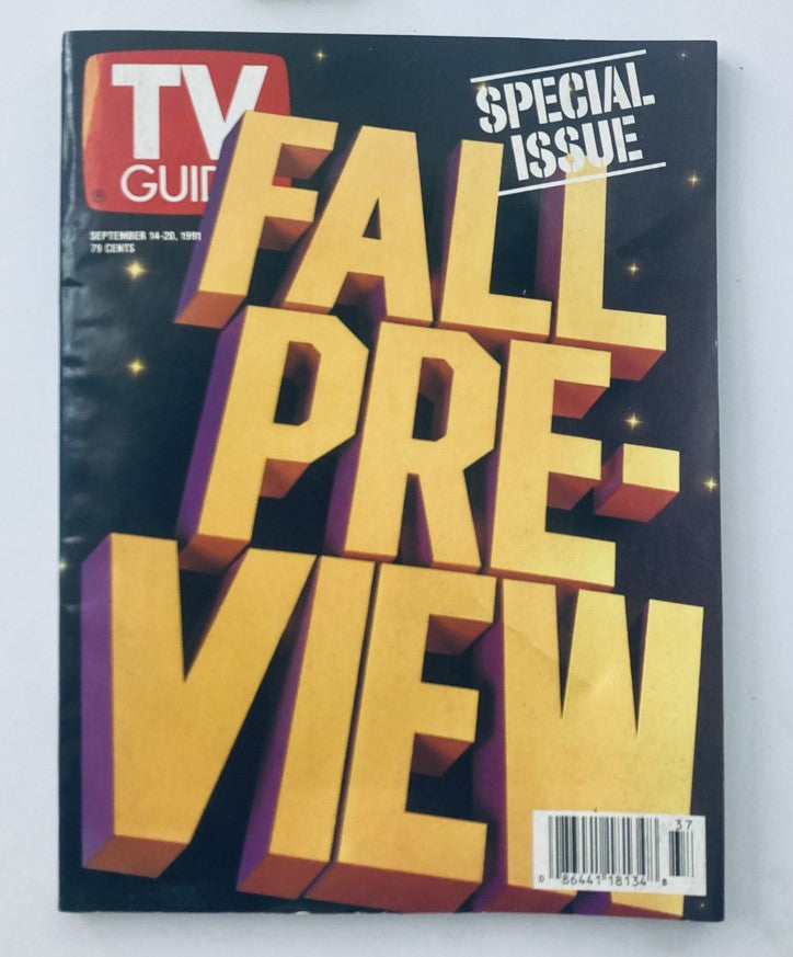 TV Guide Magazine September 14 1991 Fall Preview Pittsburgh Metro Ed. No Label