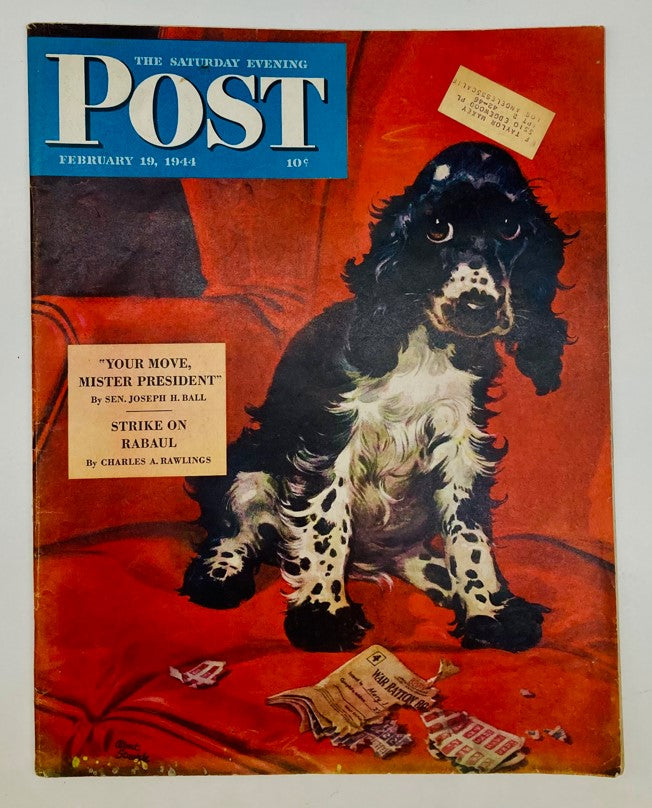 Saturday Evening Post Magazine Illustrated Cover February 19 1944 Mr. President