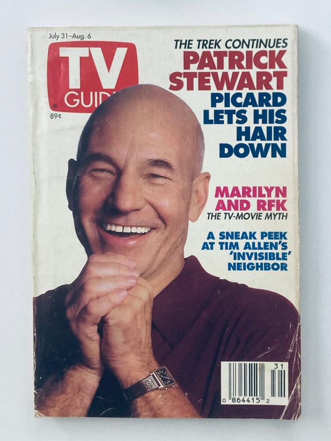 TV Guide Magazine July 31 1993 Patrick Stewart North Carolina Ed. No Label