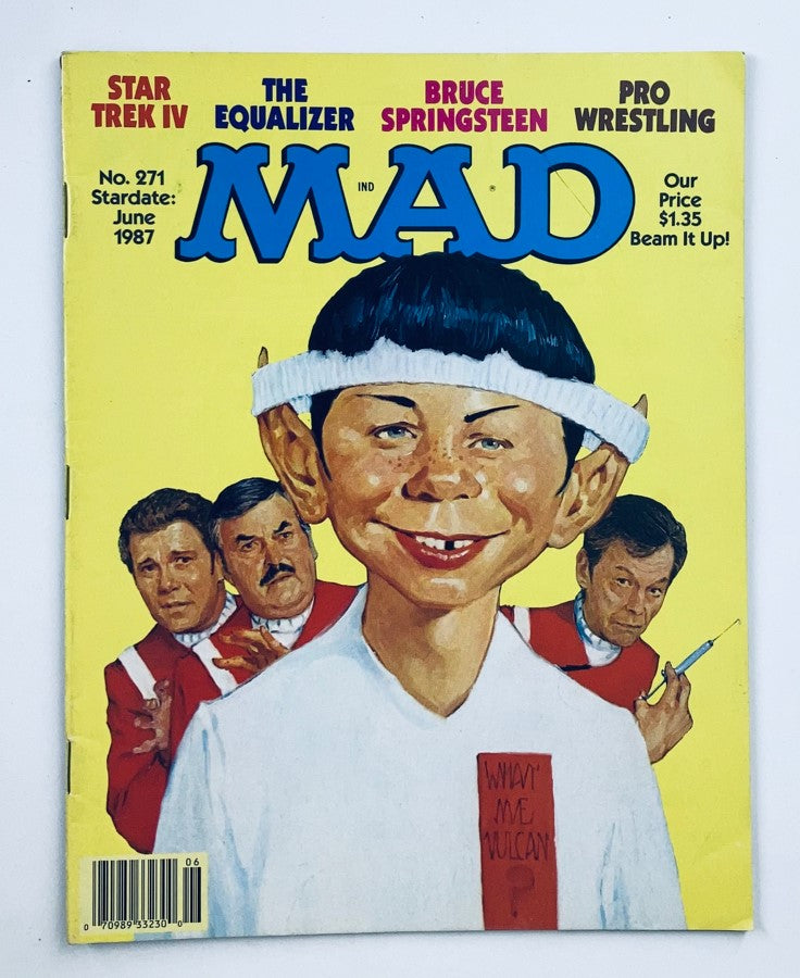 Mad Magazine June 1987 No. 271 Star Trek IV & The Equalizer 6.0 FN Fine No Label