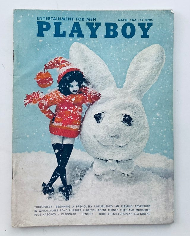 VTG Playboy Magazine March 1966 Playmate Priscilla Wright w Centerfold No Label