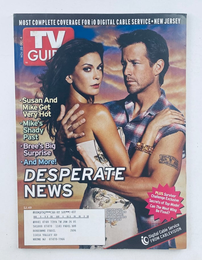 TV Guide Magazine November 28 2004 #2696 Teri Hatcher and James Denton