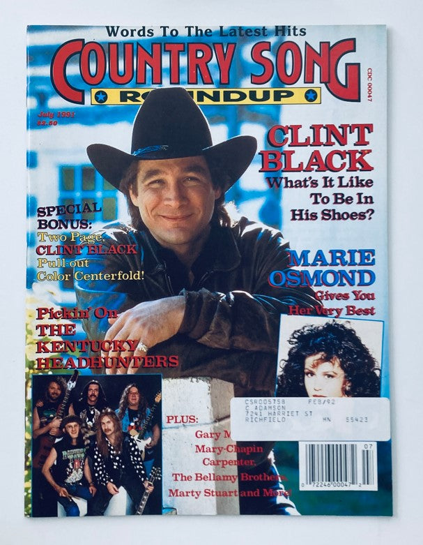 Country Song Roundup Magazine July 1991 Clint Black and Marie Osmond