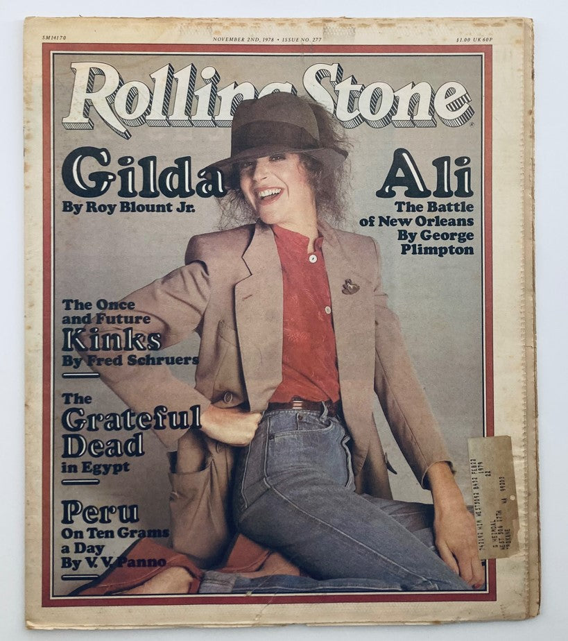 VTG Rolling Stone Magazine November 2 1978 No. 277 Gilda Ali by Roy Blunt Jr.