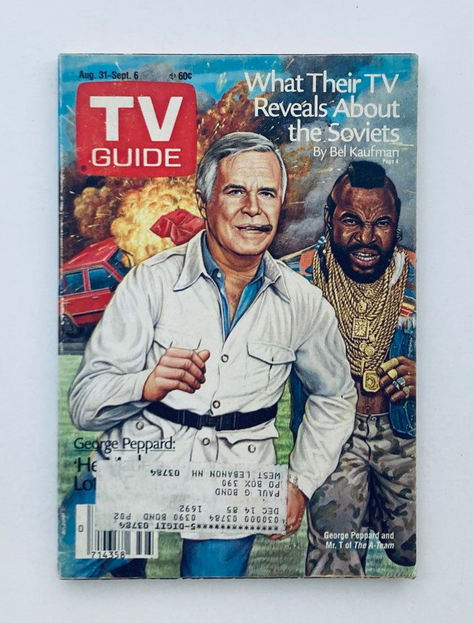 TV Guide Magazine August 31 1985 George Peppard & Mr. T New Hampshire Ed.