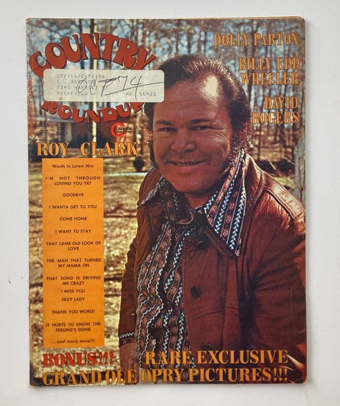 VTG Country Song Roundup Magazine October 1974 Roy Clark and Dolly Parton