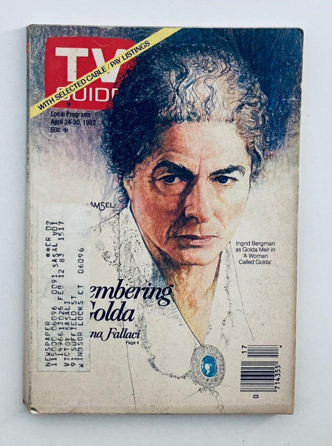 TV Guide Magazine April 24 1982 Ingrid Bergman Hartford-New Haven Ed.